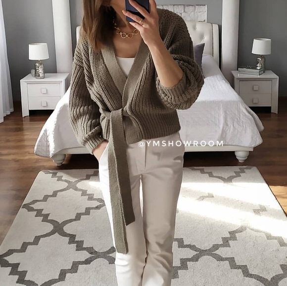 ZARA Bow-tie short cardigan - Picture 3 of 6